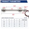 Uadme Float Switch 110 V, 200 mm Double Ball Float Switch Stainless Steel Water Level Controller Sensor Switch for Tank Pool, Pools, Sinks, Action Range 10 mm