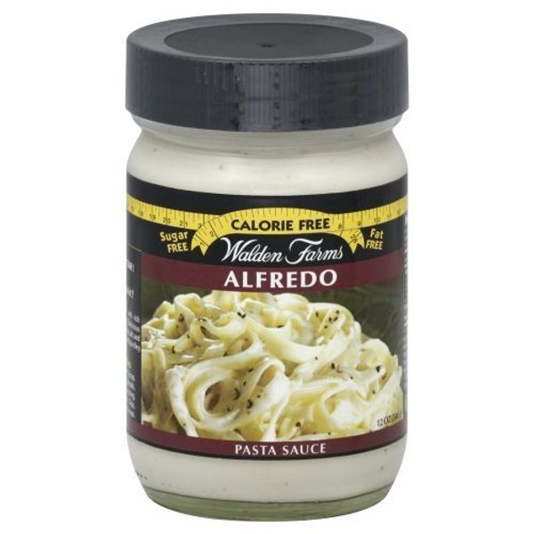 Walden Farms Light Alfredo Sauce, 12 oz. Jar (Pack of 3) Thick, Creamy, Fresh & Flavorful, Vegan, Paleo & Keto Friendly, Non-Dairy Milk Substitute, 0g Net Carbs - Perfect for Chicken, Fish, and More