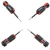 QUJILINE 8 In 1 Multi-function Screwdriver Kit Tool Set With 6 LEDs Light Torch