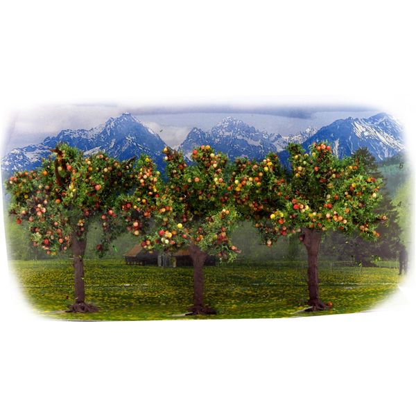 Noch 25513 4.5 cm High Apple Trees Landscape Modelling (3-Piece)