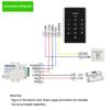Door Access Control Keypad, 125KHz Proximity ID Card Access Control System, Support 1000 Users Door Access Control, Stand-Alone Keypad + 5PCS Keychains for Entry Access Controller Gate Opener
