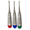 Dental Elevator LUXATING Root Instruments STRAIGHT SERRATED Tip 3mm, 3.5mm, 4mm 
