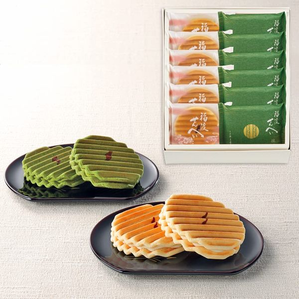 Soke Genkicshoan Fukuwatari Senbei Matcha Assortment of 12 Pieces (Gift, Sweets, Souvenir)