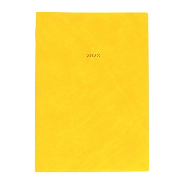 2023 Notebook, A5 Variable Weekly Notebook, Nuance Color [Lemon Yellow] 23WDR-ETH02-Y