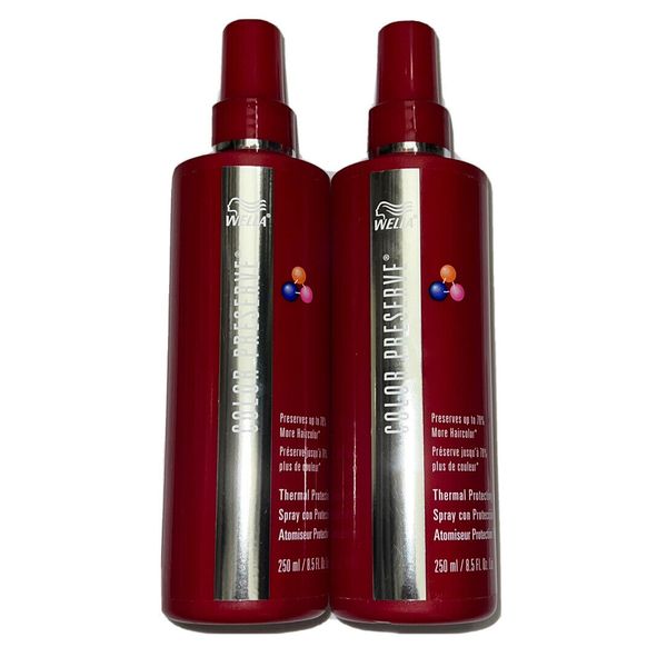 (Pack Of 2) Wella Color Preserve Thermal Protecting Spray (8.5 oz./250 ml) New
