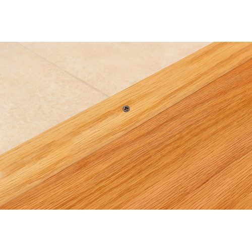 3 FT Oak Mini Threshold Seam Binder – 1-3/8" Wide x 1/4" Thick – Pre-Finished Solid Wood Floor Transition Strip – Countersunk Mounting Holes – Made in USA