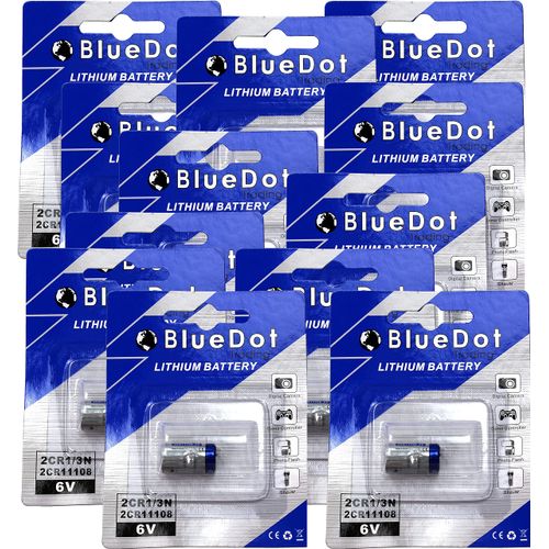 BlueDot Trading Retail Pack 2CR1/3N Lithium Cell Battery 6V for Dog Collars, Cameras, Calculators, Flash Equipment, Game Controllers, and More, 12 Packs