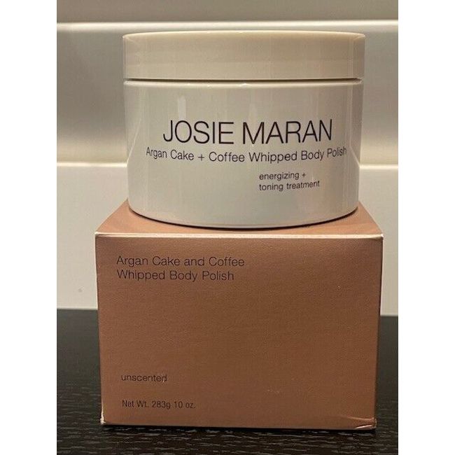 SEALED--Josie Maran Argan Cake and Coffee Whipped Body Polish (Unscented) 10oz