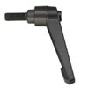 sourcing map M8 x 20mm Handle Adjustable Clamping Lever Thread Push Button Ratchet Male Threaded Stud Knobs Locking Rotating Screw Handles Quick Release Bolt Black 3pcs