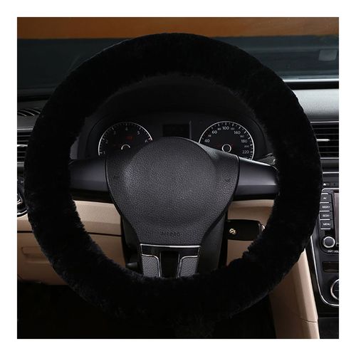 Universal Car Steering Wheel Cover Non-Slip Breathable Winter Warm Elastic Fuzzy Plush Steering Wheel Cover Soft Durable Grip Gear Protector for Women Girl