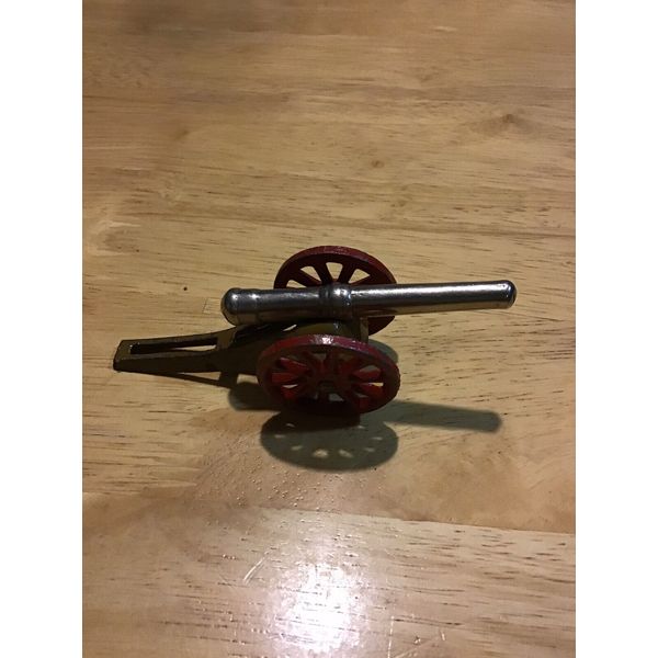 Toy Cannon with Spoke Wheels, 4.25” Long.