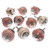 Mango Tree Mixed Set of Pink & White Ceramic Cupboard Knobs/door knobs/drawer knobs x Pack 10 (MG-202)