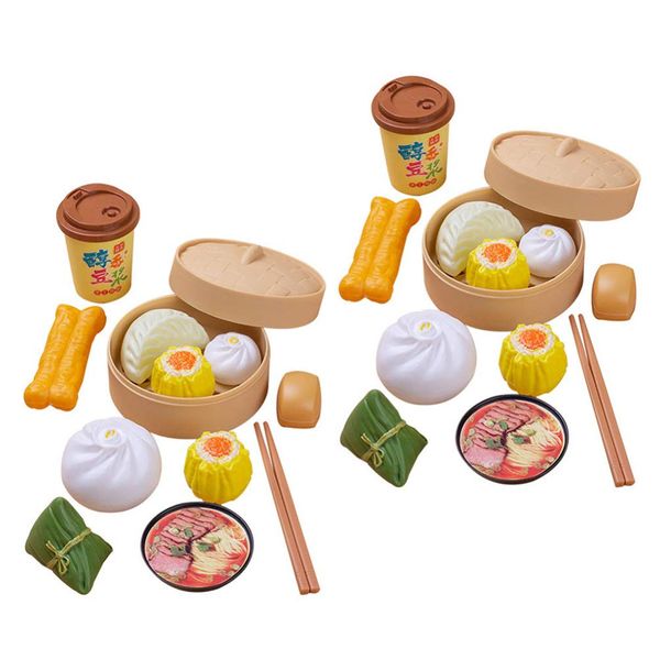 TOYANDONA 26pcs Dim Sum Toy Steamer Buns Chinese Breakfast Toy Kids Pretend Play Kitchen Toy for Boys Girls