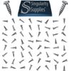 No.6 | Hex + Pin Button Self-Tapping Screws (Gauge-A2) [No.6 x 9.5 | 100pcs | A2/304]