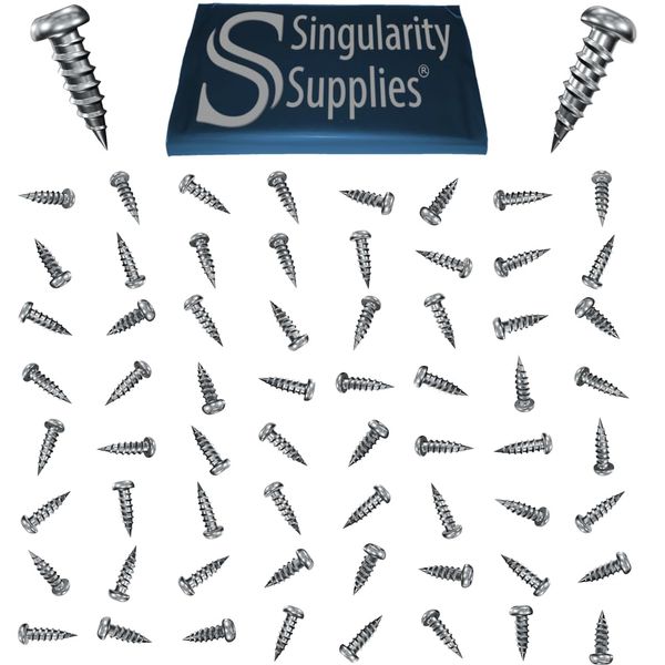 No.6 | Hex + Pin Button Self-Tapping Screws (Gauge-A2) [No.6 x 9.5 | 100pcs | A2/304]