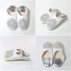 cocomorocco Odorless Leather Babouche Slippers Moroccan White x Silver (Silver Sequins) Room Shoes Coco Moroccan Mother's Day Gift, white