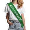 St Patrick's Day Sash - Green with Silver Text - Irish Drinks Sash