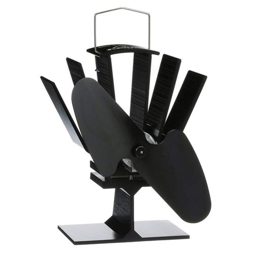 Ecofan® Original Mini, Classic Styled, Heat Powered Wood Stove Fan, 85 CFM, 6.5"Blade, Black
