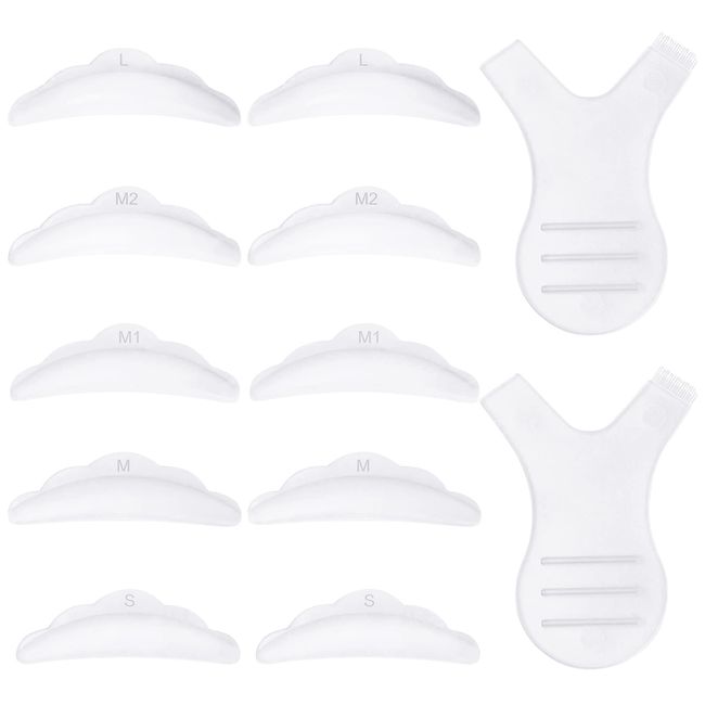 Vesaneae 40STK Wimpernlifting Pads, Wimpernlifting SilikonPads mit 2 Wimpern Y Pinsel, Lash Lifting Pads, Wimpern Schildpads für Lash Lifting, Wimpernlifting Zubehör - Weiche, Wiederverwendbare