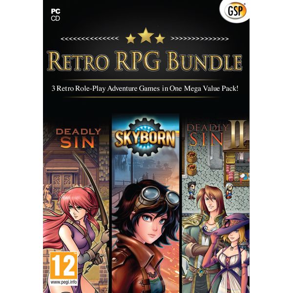 Retro RPG Bundle - 3 Games in One Mega Value Pack (Deadly Sin, Deadly Sin 2, Skyborn) (PC CD)