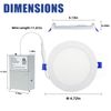 6Pack 4 Inch 5 CCT 9W Ultra-Thin LED Recessed Lighting with Junction Box,US Ship