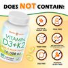 (2 PACK) Vitamin D3 K2 10000iu 3 Month Supply for Healthy Muscle Function, Bone 