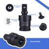 eROOSY 6 PCS Impact Universal Joint Socket Adapter Set，Includes 3pc Universal Joint Socket Set and 3pc Drill Adapter，1/4" 3/8" 1/2"