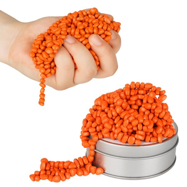 Magnetic Balls, Crags Ferrite Putty, Over 600 Weak Magnetic Ferrite Stones in a Metal Tin, Fidget Toys for Adults and ADHD Desk Toys for Office (Orange)