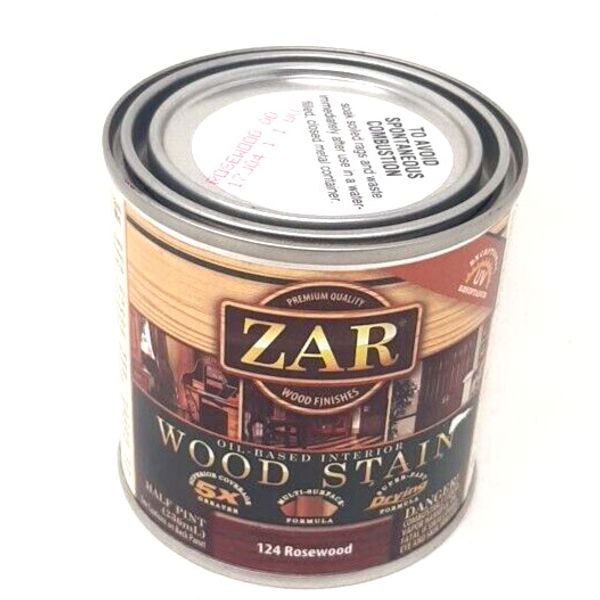 ZAR Oil-Based Interior Wood Stain 124 Rosewood, 1/2 Pint