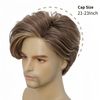 Swiking Men Wig Short Blonde Brown Layered Natural Synthetic Hair Full Wigs for Male Guy Daily Party Wear (Brown Blonde)