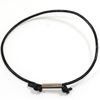 Mens/Ladies Solid Silver Tube and Leather Anklet