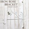 Wall Hook Iron Rose Bracket Cream Rose Iron Hook