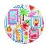 Tropical Fruit Patchwork Collage European Summer Coquette PopSockets Adhesive PopGrip
