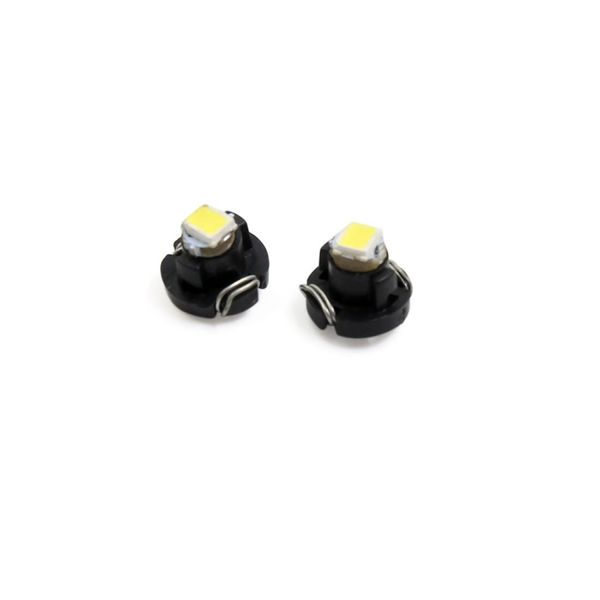 sourcing map 2Pcs T3 White 1 LED Wedge Dashboard Indication Lamp for Car Interior