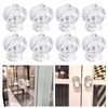 MOROBOR Self Adhesive Cabinet Pull Handle, 8pcs Classic Acrylic Knobs Transparent Acrylic Handles Cupboard Knobs Without Drill Handle for Kitchen Bathroom Mirror Doors