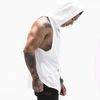 Muscle Killer 3 Pack Men's Workout Hooded Tank Tops Bodybuilding Muscle Cut Off T Shirt Sleeveless Gym Hoodies (Black+Gray+White, Large)