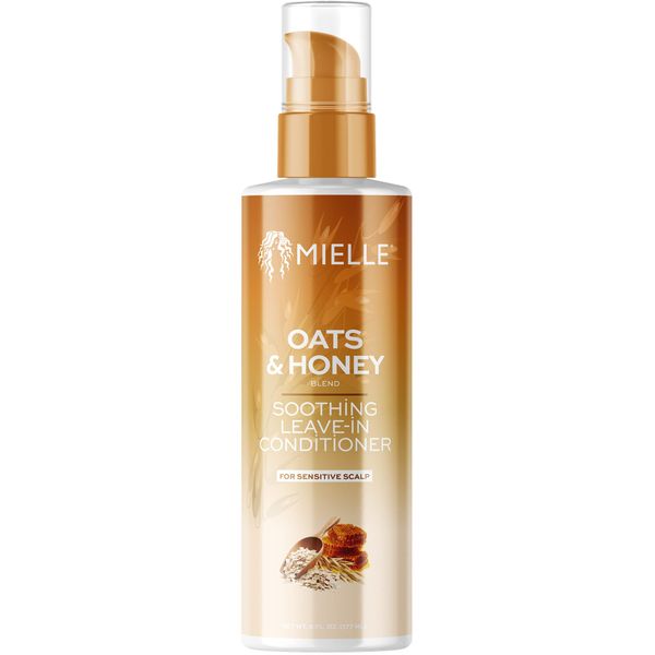 Mielle Organics Oats & Honey Soothing Leave-In Conditioner - Lightweight, Hydrating Conditioner for Natural Hair, 6 Ounce