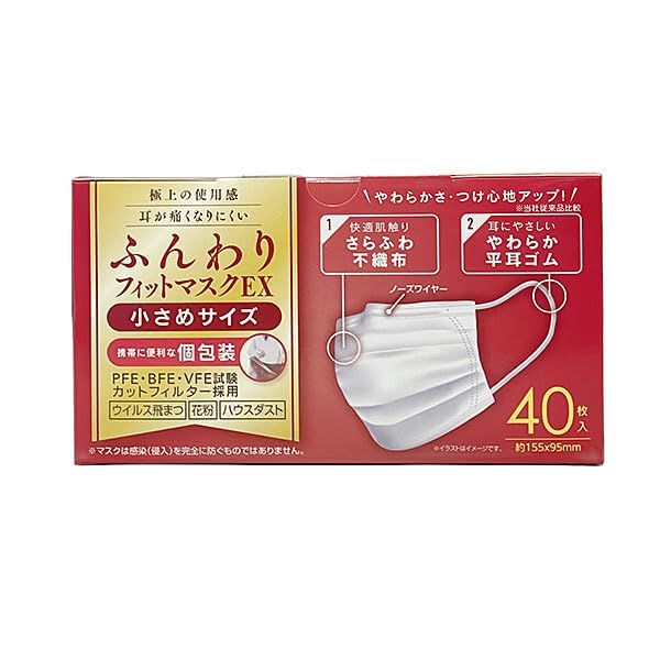 Soft Fit Masks Individually Wrapped Small Size 40 Sheets