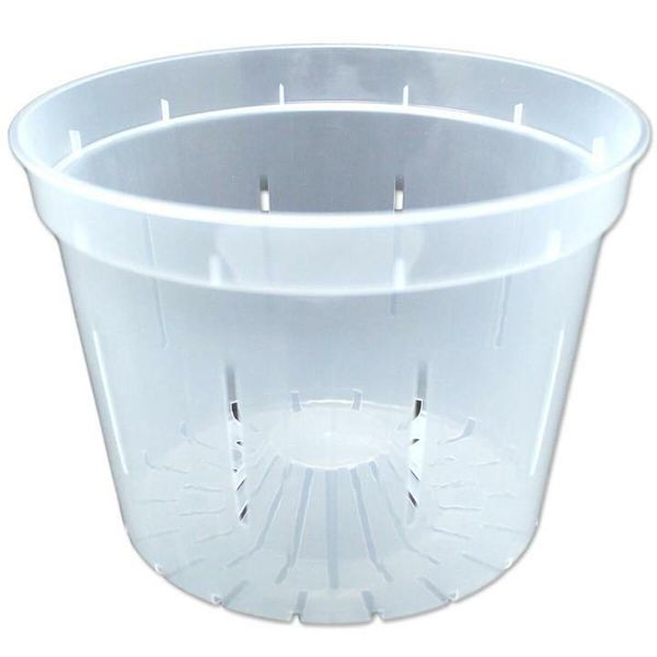 8" Slotted Clear Orchid Pots (3 Pack) by rePotme
