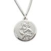 Personalised Solid 925 Sterling Silver 16mm Diamond Cut Round St Christopher Medal Pendant