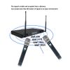 Stage Wireless Microphone System 2CH UHF Handheld Adjustable Musical Microphones