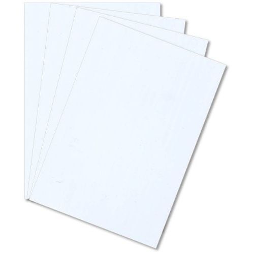 White Polystyrene 12" X 12" X .030" Plastic Sheet Styrene Pack of 4