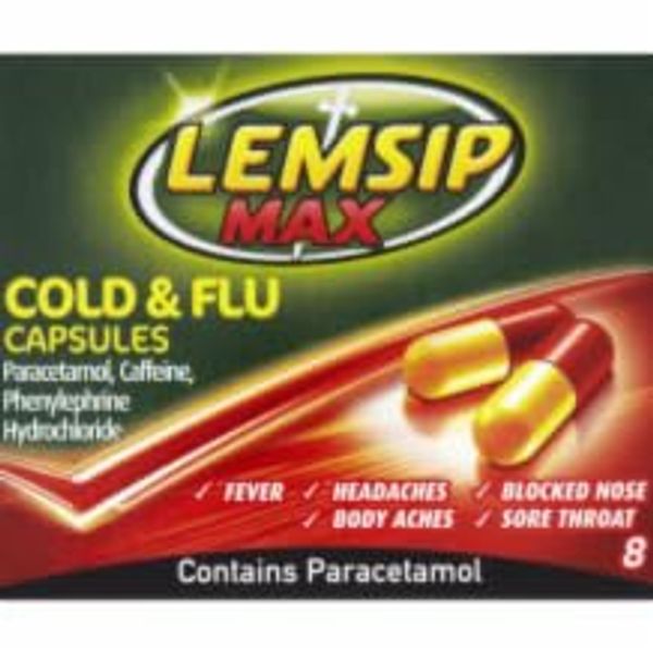 DhaLemsip Max Cold & Flu Caps 6x8's MAS