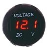 2X Round Red LED Voltmeter Voltage Display 12-24VDC Battery Box or Go Kit, 2Pcs