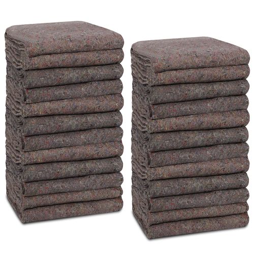 Nova Microdermabrasion 24 Textile Moving Blankets 54 x 74 Inches (21 lb/dz) Moving Pads for Short Term Moves and Storage, Shipping Furniture Pads (24 Packs)