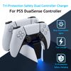 Mcbazel Dual USB Charger Staion for PS5 Controller DualSense Controller Charging Docking Station with LED Light Indicators/Fast Charging/Tri-protection