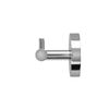 Croydex Flexi-Fix Britannia Durable Brass and Stainless Steel Construction Flat Double Robe Hook
