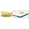 CRL FA12SB Satin Brass Rounded Interior Shower Shelf Clamp