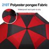 Doubwell golf umbrella large oversize 68 inches air vent double canopy windproof automatic straight rain umbrellas for men and women (black/Dark red)