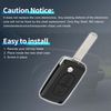 A ABSOPRO 2 Buttons Key Shell Case Keyless Entry Remote Key Fob Replacement Case for Citroen Berlingo 2009